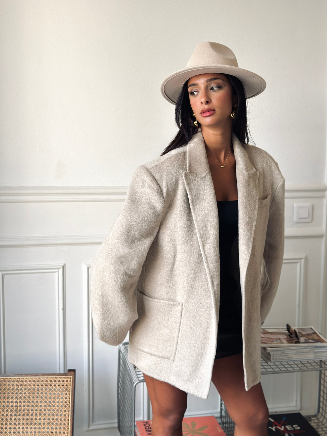 Veste cachemire beige 3172