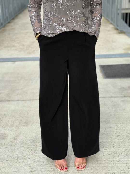 Pantalon costume noir droite 50025