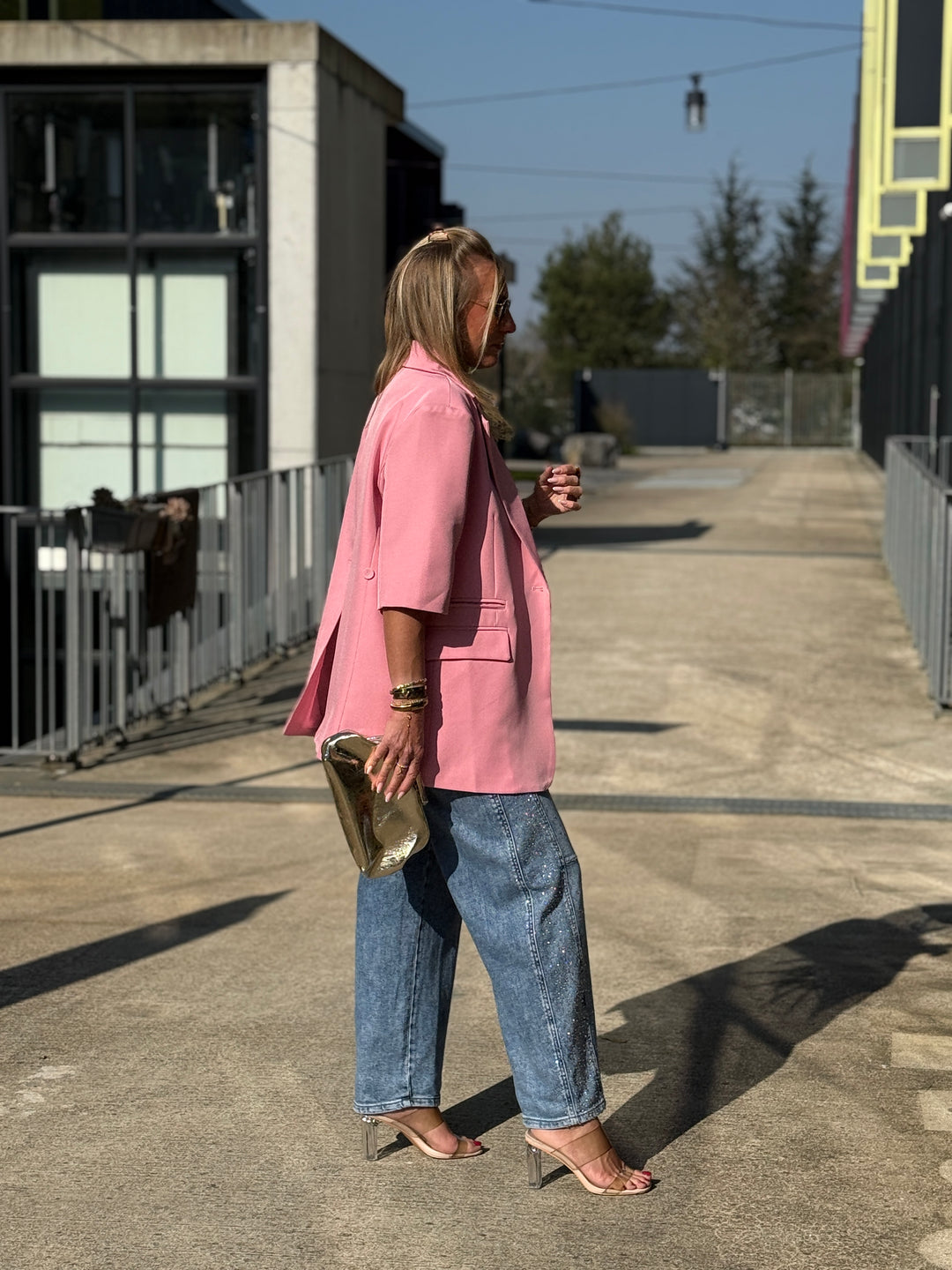 Blazer manches courtes Rose Bonbon Jucie