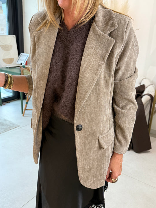 Blazer velour simple