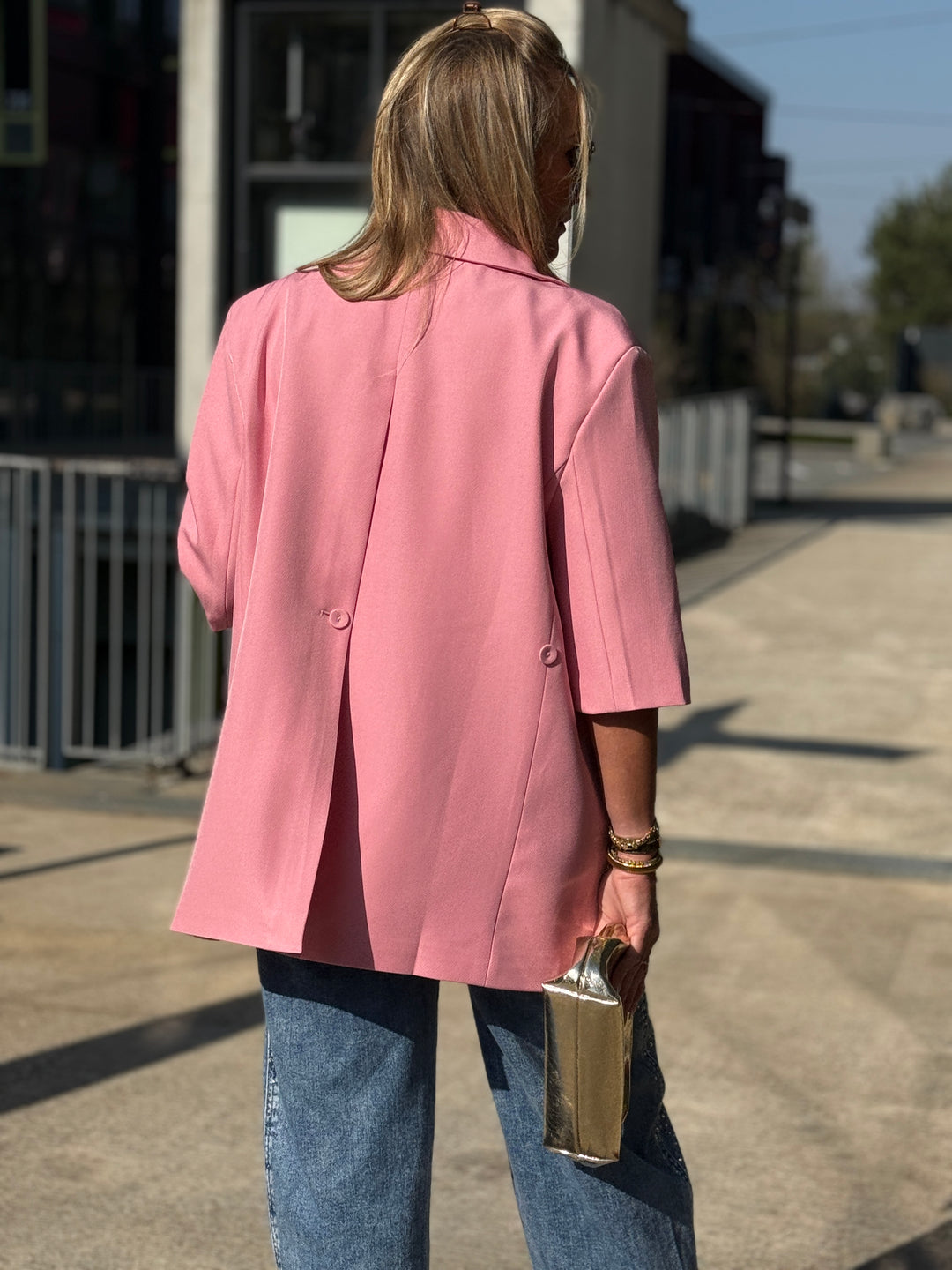 Blazer manches courtes Rose Bonbon Jucie
