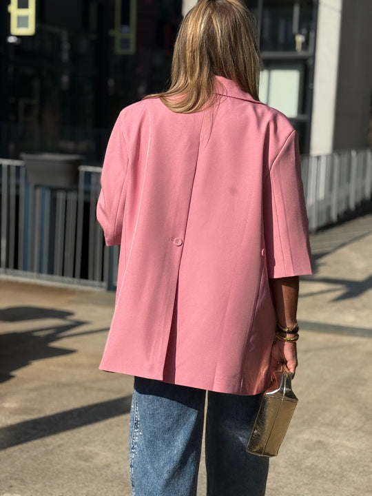 Blazer manches courtes Rose Bonbon Jucie