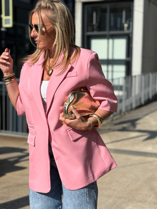 Blazer manches courtes Rose Bonbon Jucie
