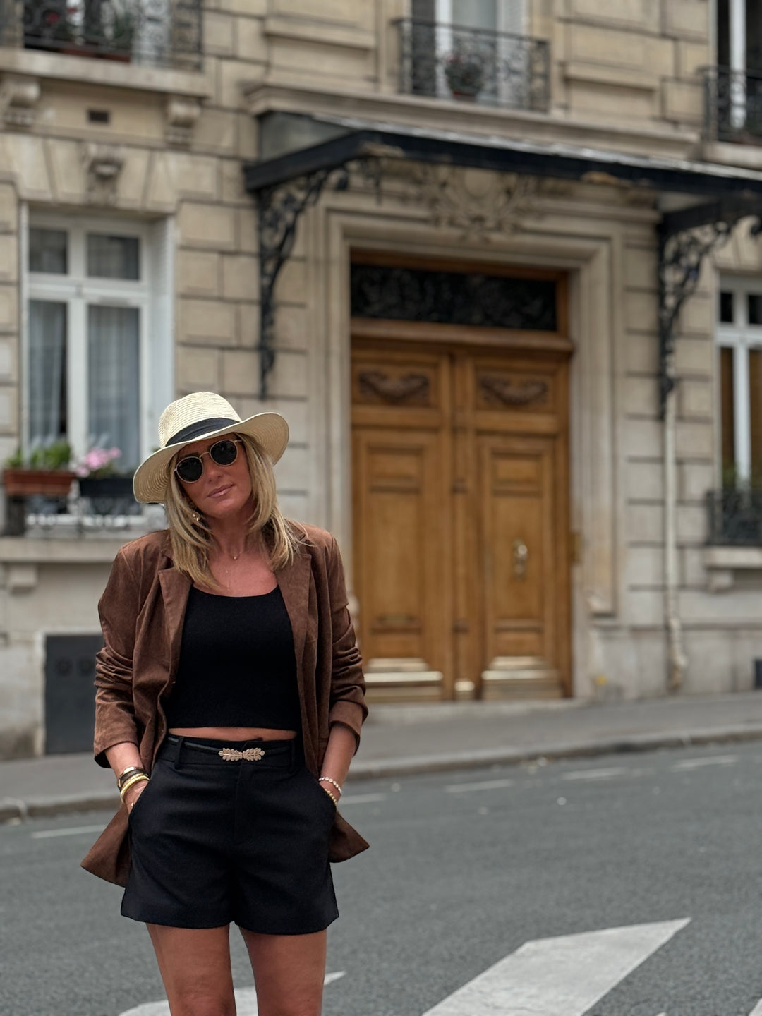 Veste effet daim châtaigne 2222