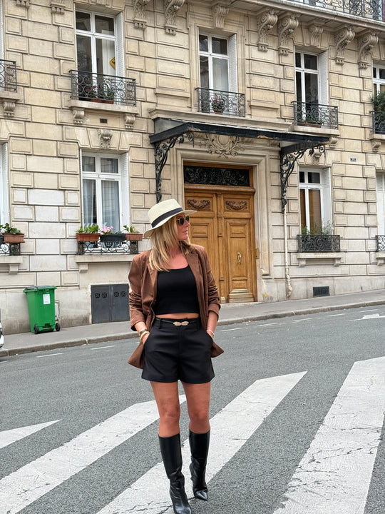 Veste effet daim châtaigne 2222