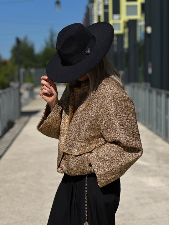 Veste  tweed Or 2449