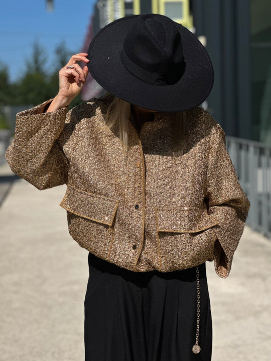 Veste  tweed Or 2449
