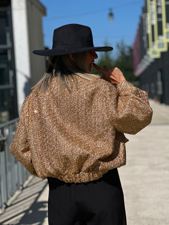 Veste  tweed Or 2449