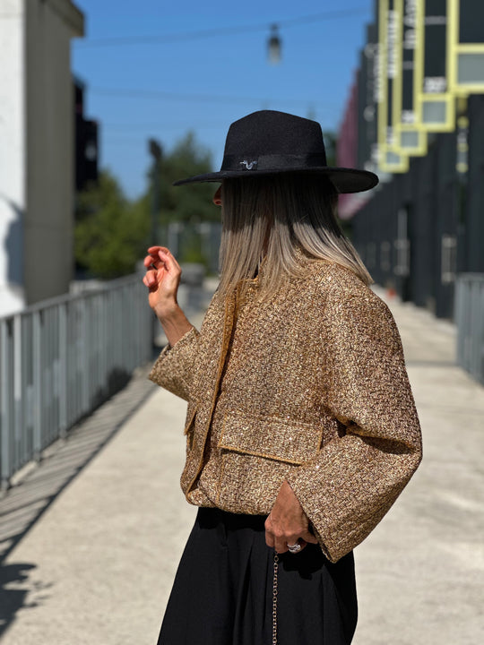 Veste  tweed Or 2449