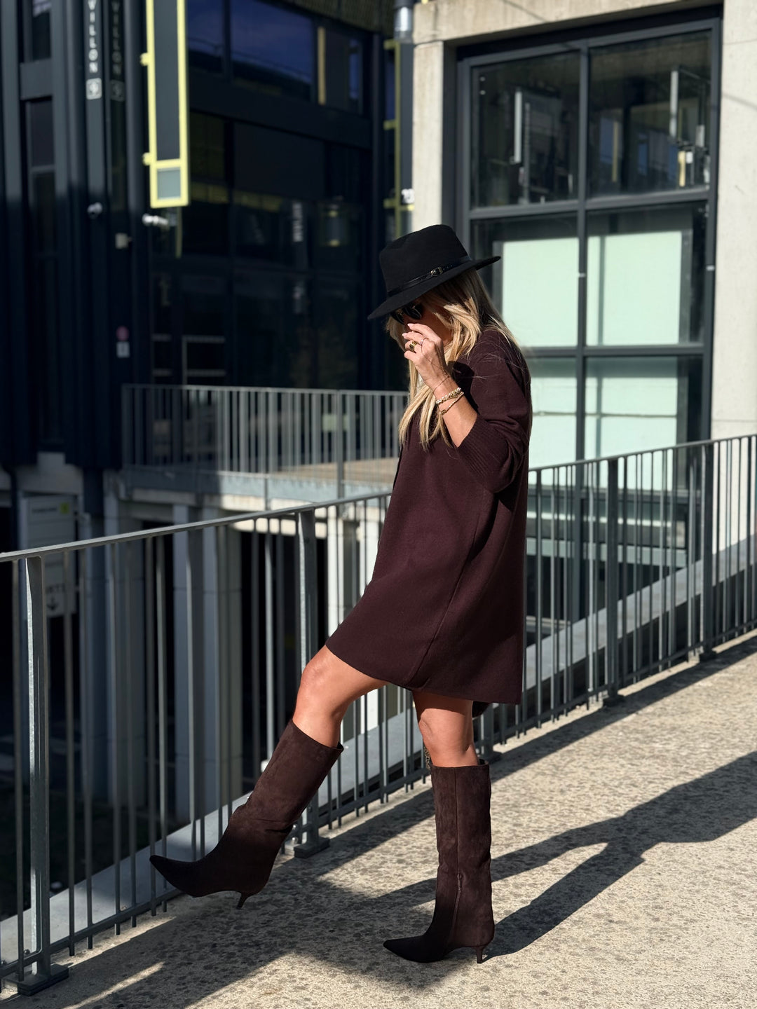 Robe tunique maille boutonnée YL9069