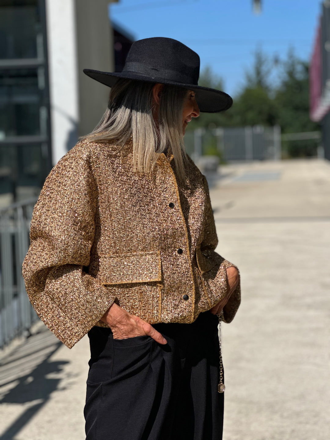 Veste  tweed Or 2449