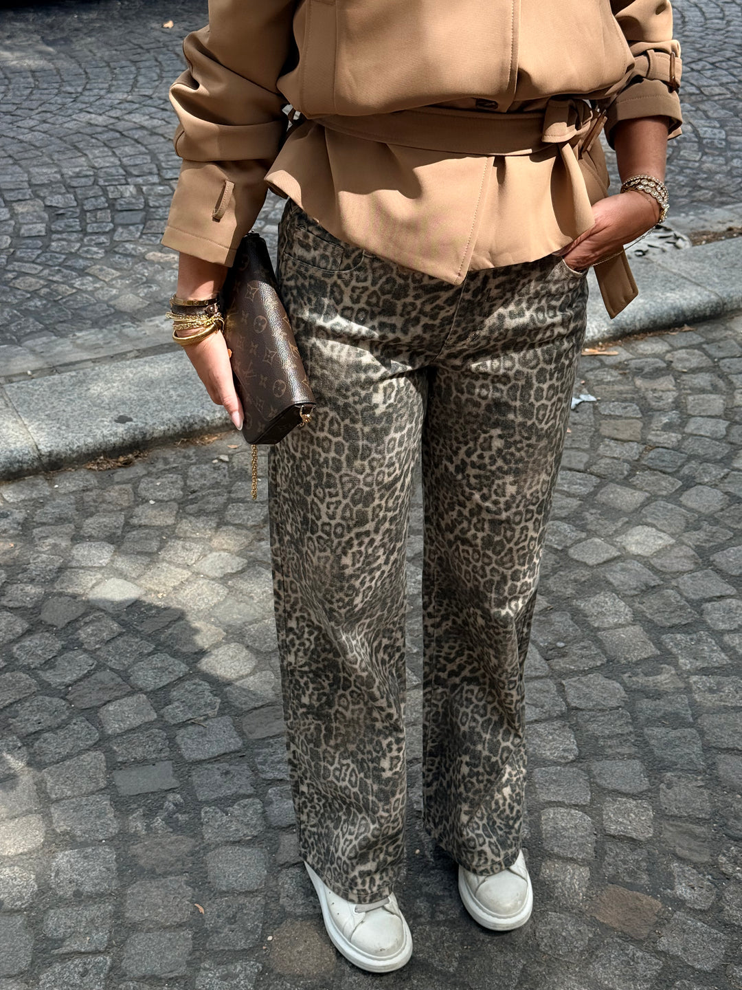 Jean droite léopard WH0179