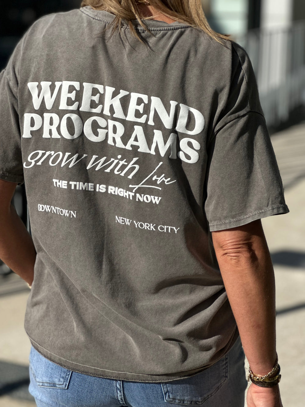 T-shirt gris weekend