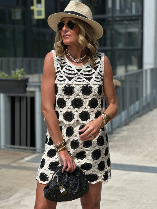 Ensemble top jupe crochet