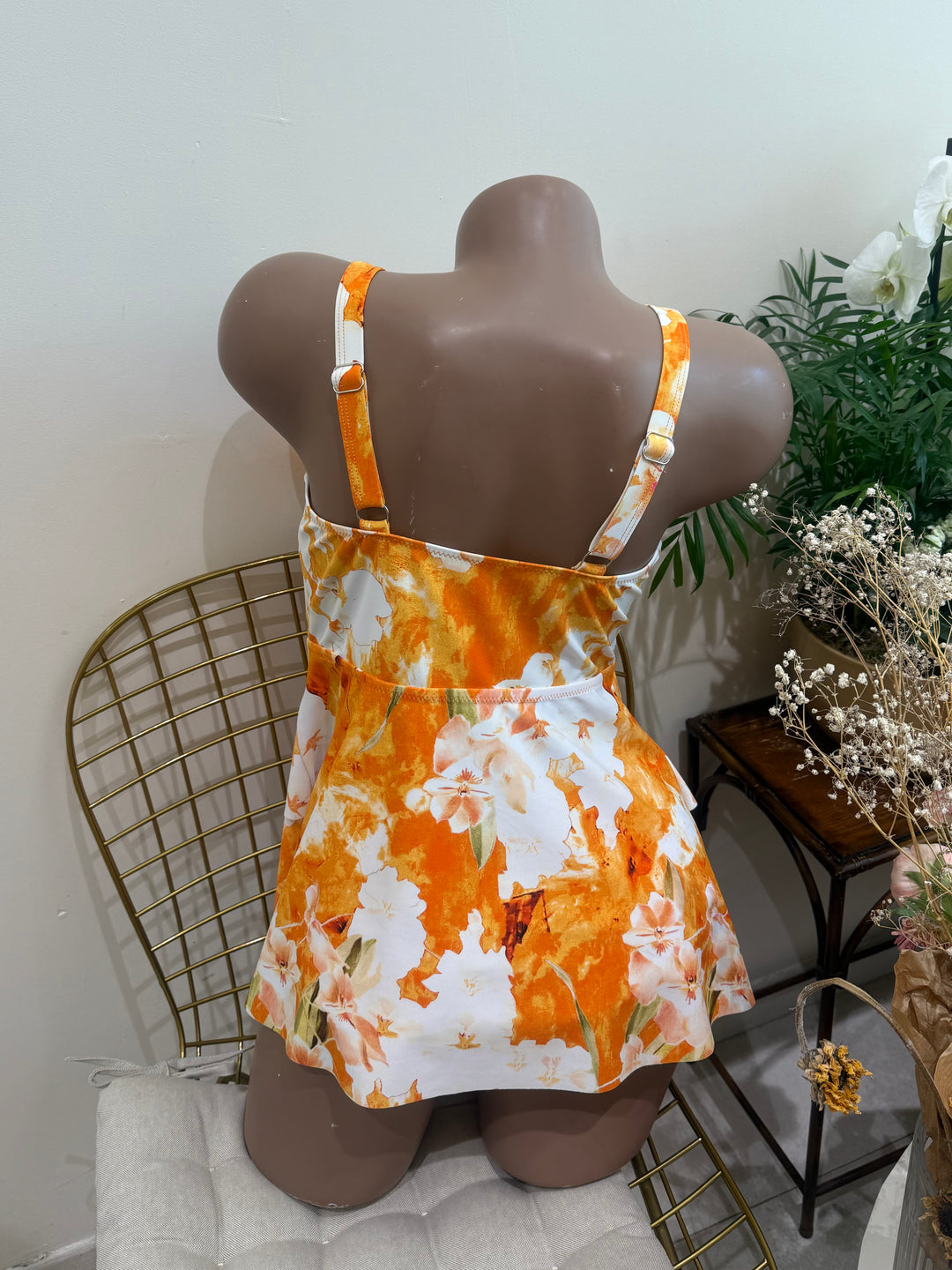Maillot de bain orange jaune 031