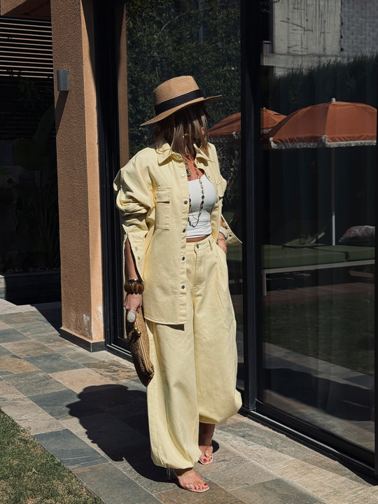 Ensemble jean jaune 12018