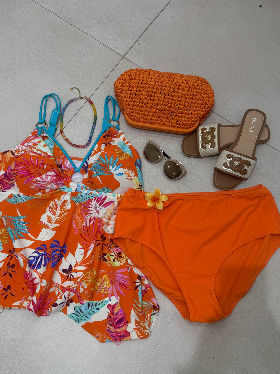 Maillot de bain orange clair 029