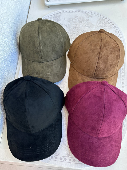 Casquette suédine uni