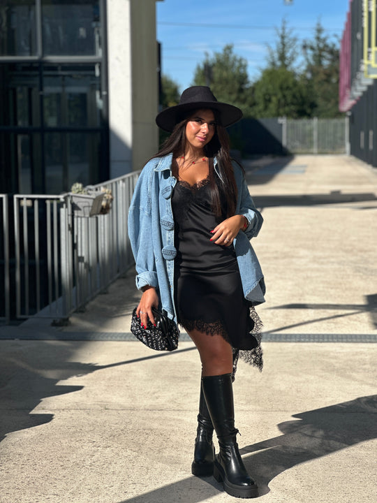 Chemise jean Claire gros boutons 10026