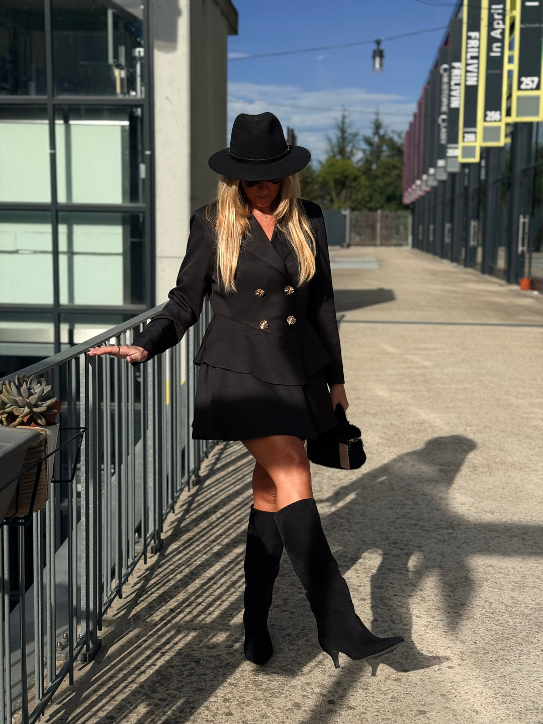 Blazer robe noir 7068