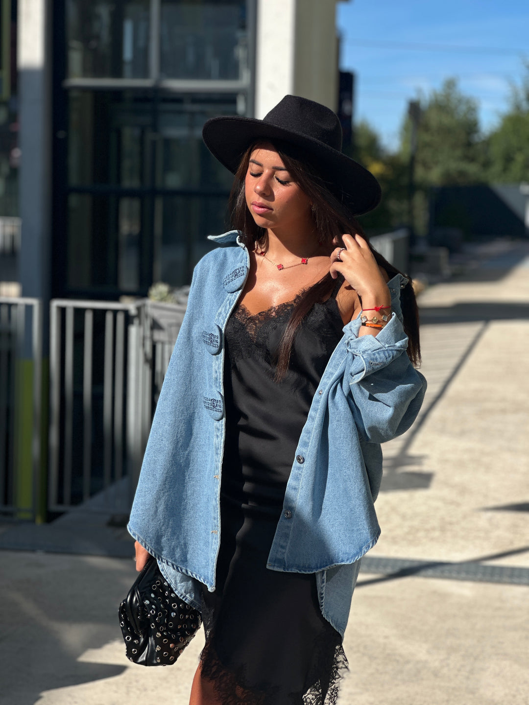 Chemise jean Claire gros boutons 10026