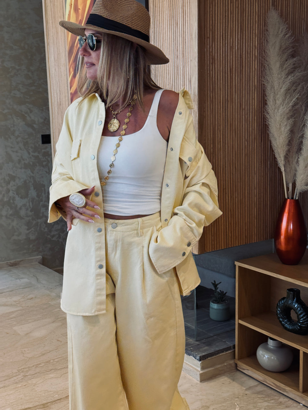 Ensemble jean jaune 12018