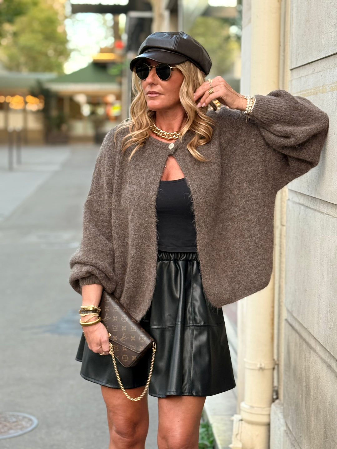 Pull gilet bouton 11906