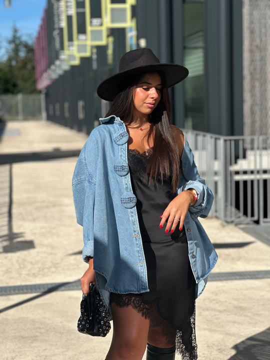 Chemise jean Claire gros boutons 10026