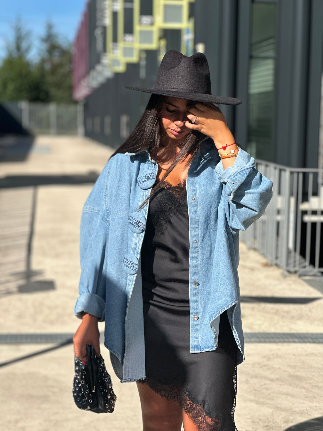 Chemise jean Claire gros boutons 10026