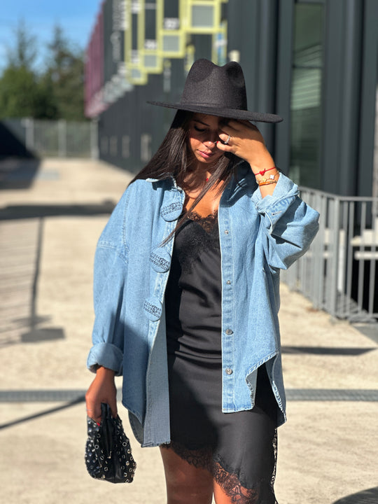 Chemise jean Claire gros boutons 10026