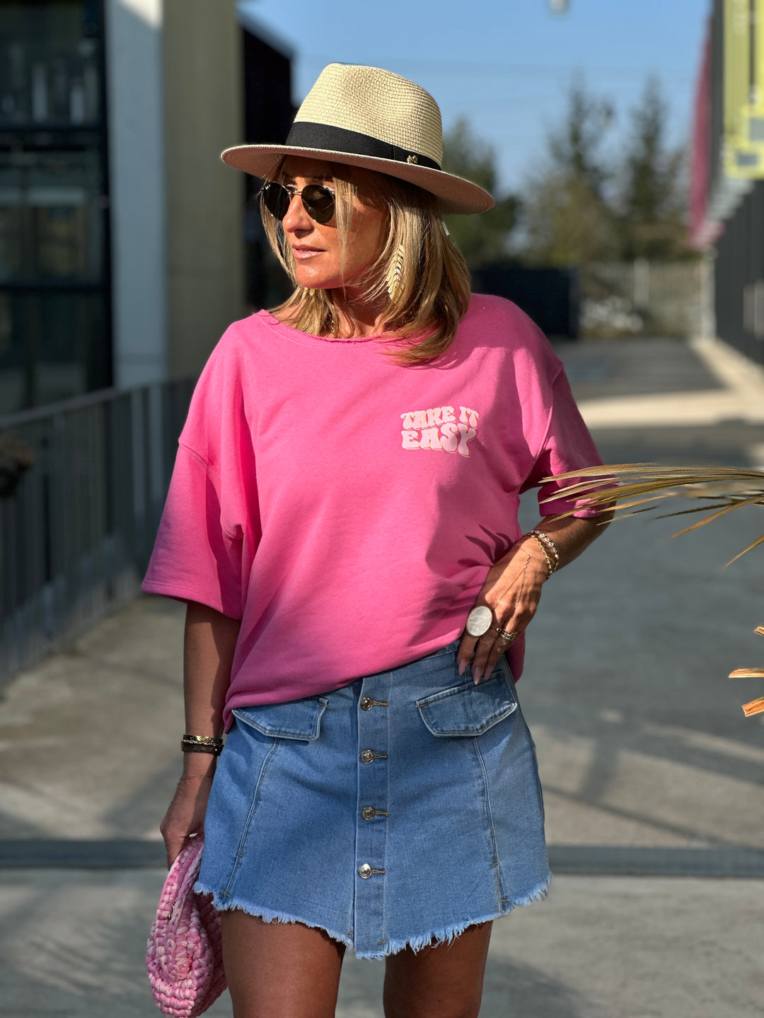 Sweat take it easy fushia