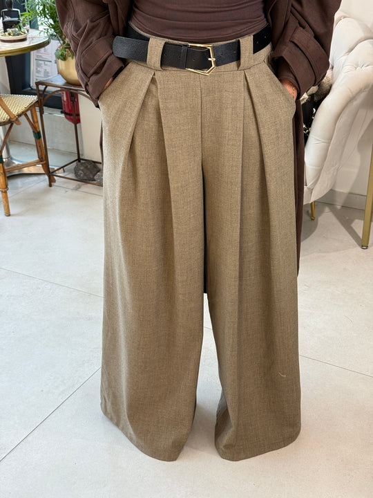 Pantalon pince ceinture 18599