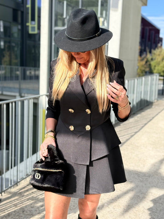Blazer robe noir 7068