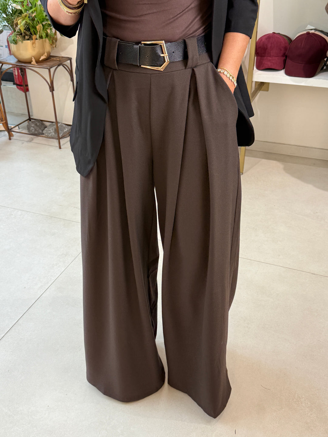 Pantalon pince ceinture 18599