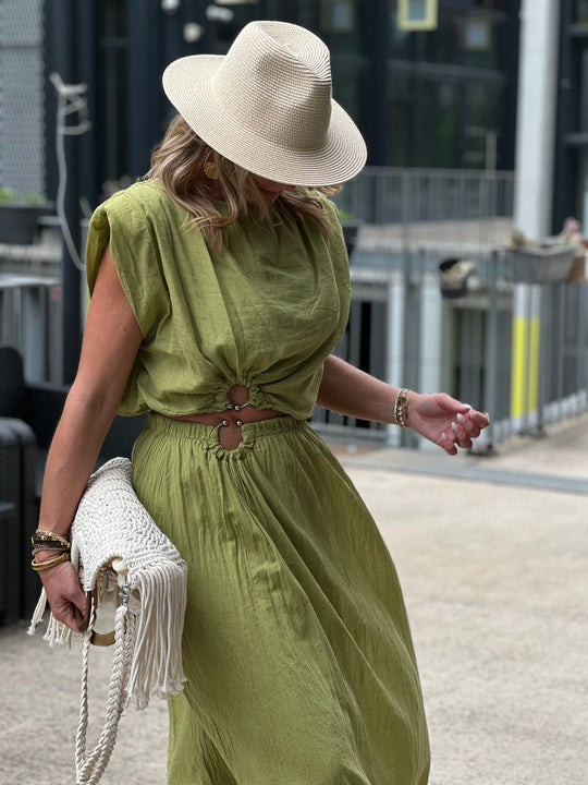 Ensemble Vert coton 12412