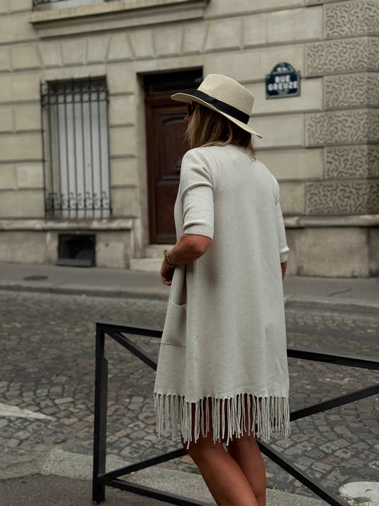 Gilet long à franges