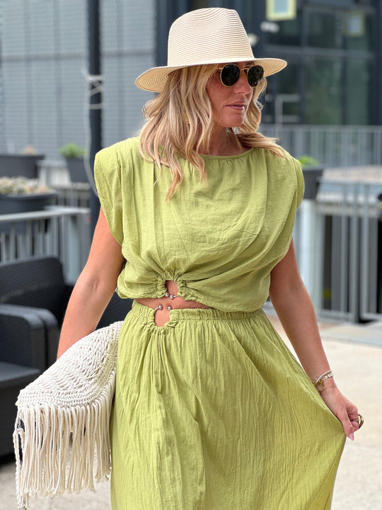 Ensemble Vert coton 12412