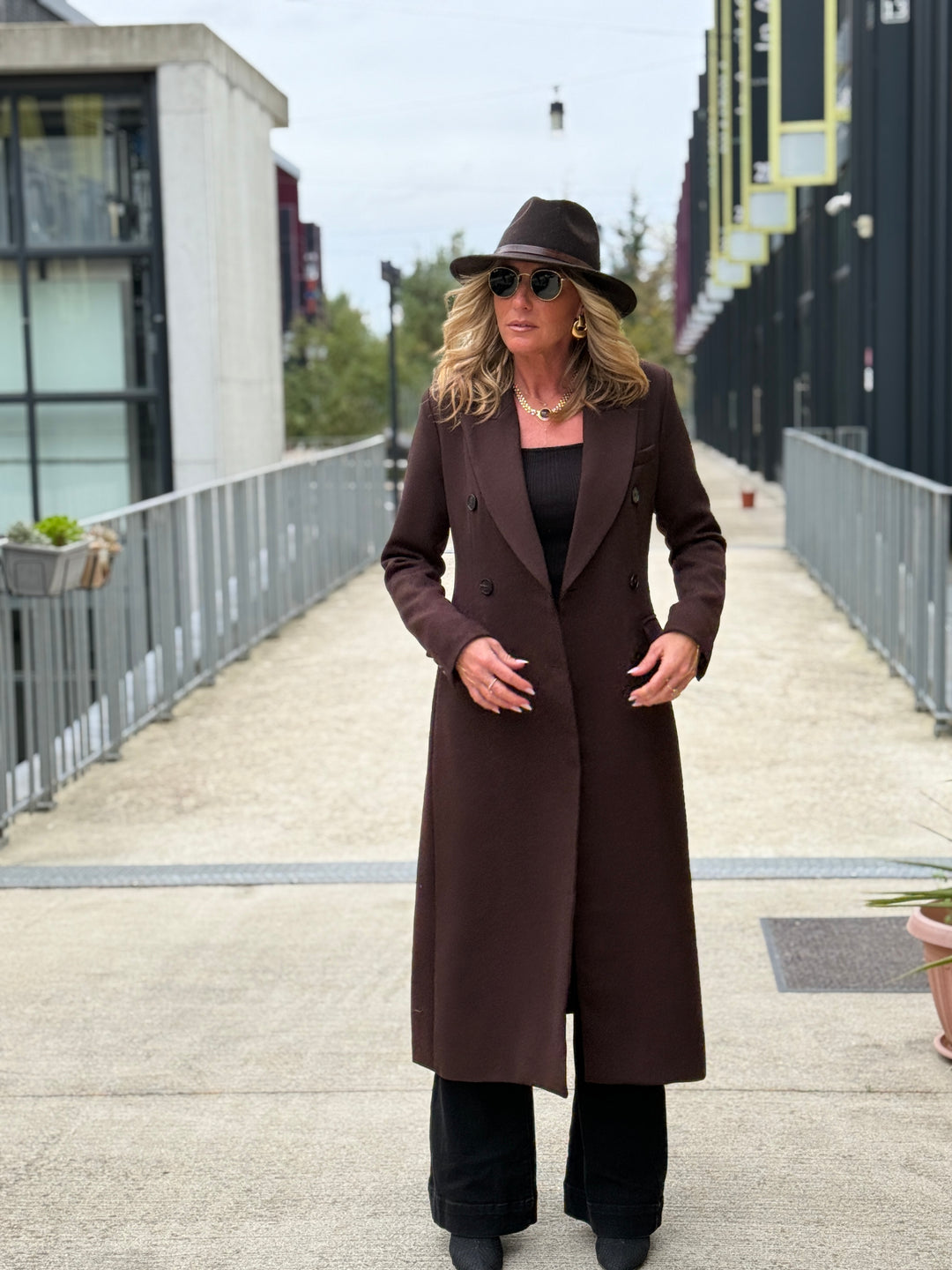 Manteau Blazer long Choco 2442