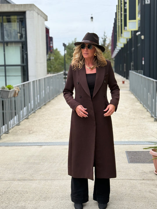 Manteau Blazer long Choco 2442