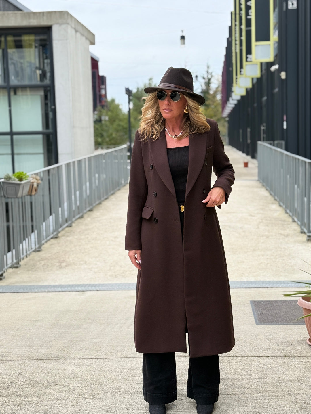 Manteau Blazer long Choco 2442