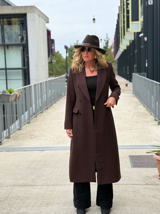 Manteau Blazer long Choco 2442