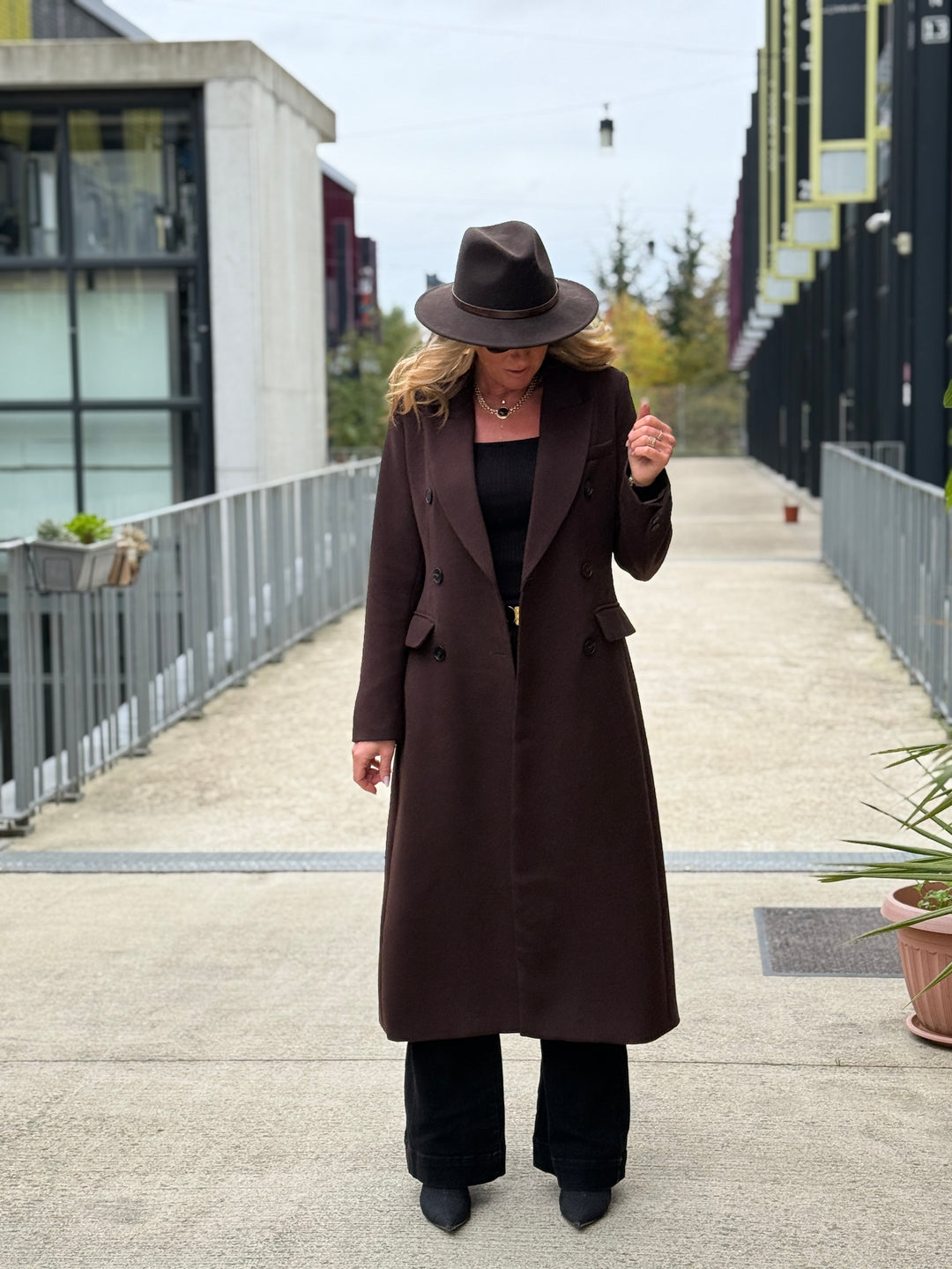 Manteau Blazer long Choco 2442