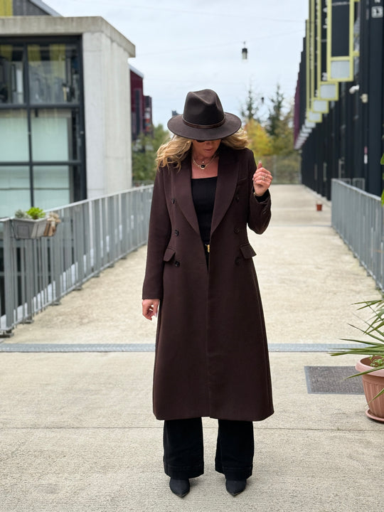 Manteau Blazer long Choco 2442