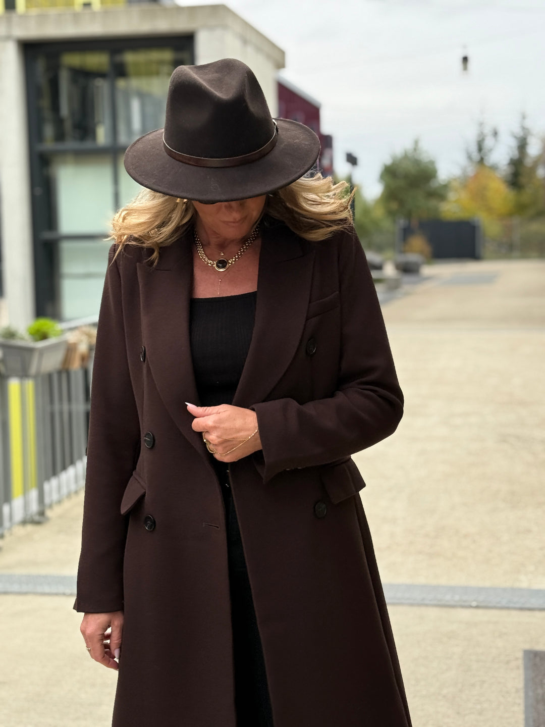 Manteau Blazer long Choco 2442