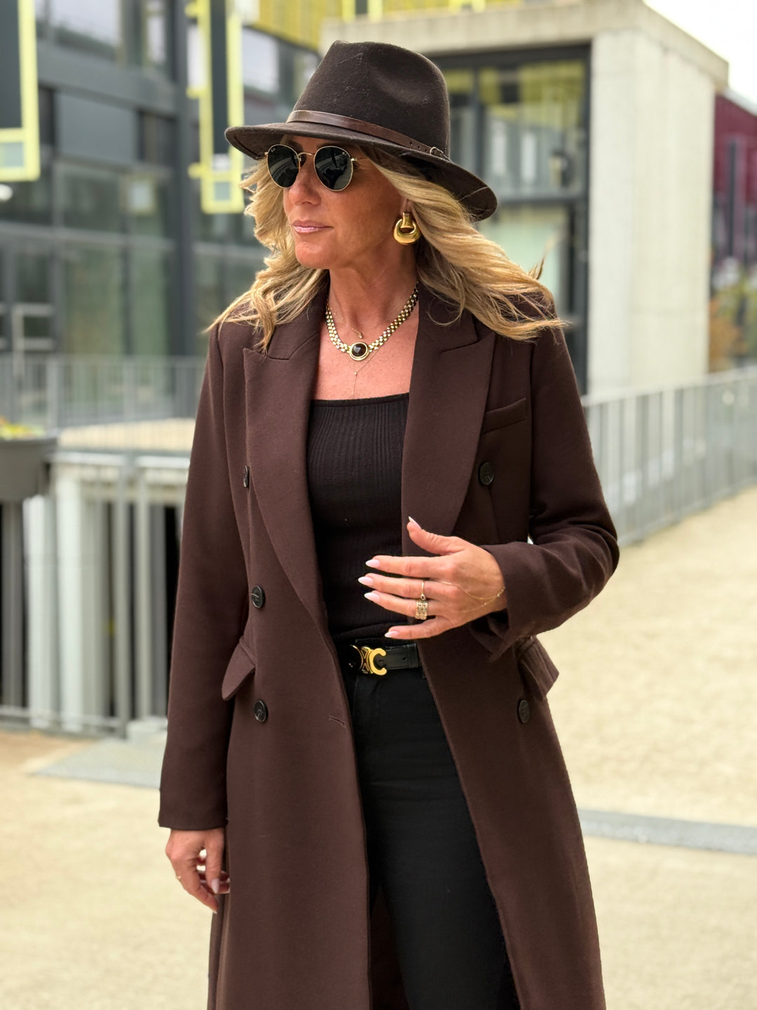 Manteau Blazer long Choco 2442