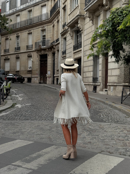 Gilet long à franges