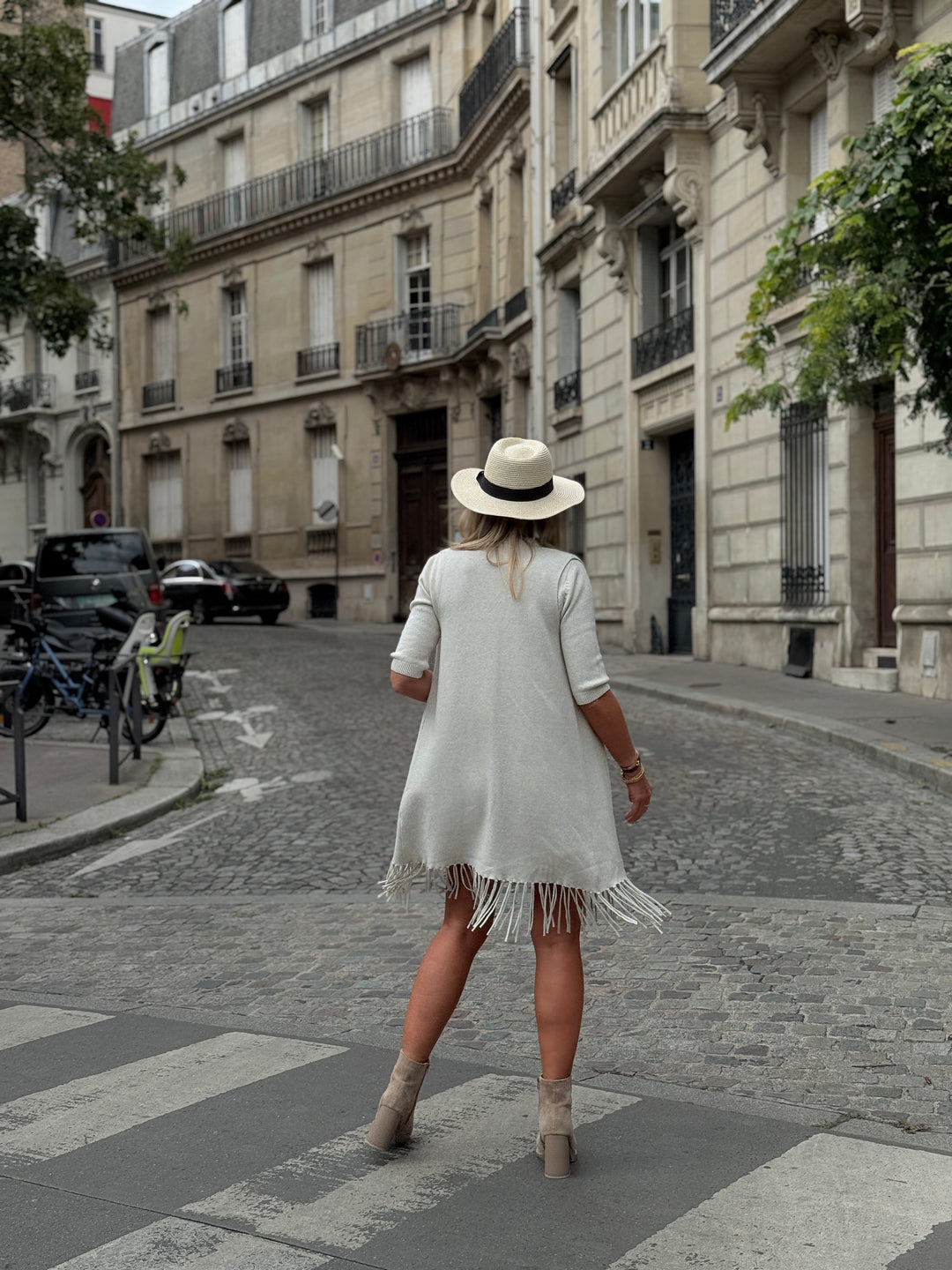 Gilet long à franges