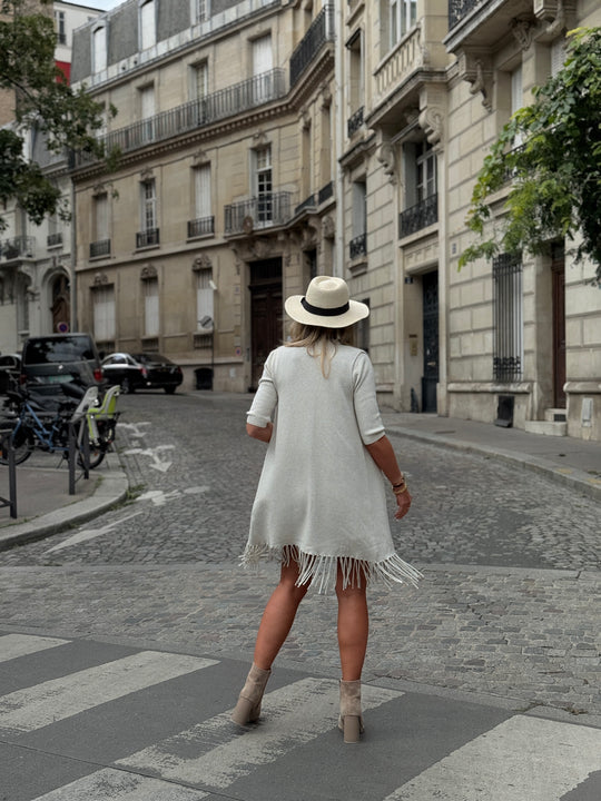 Gilet long à franges