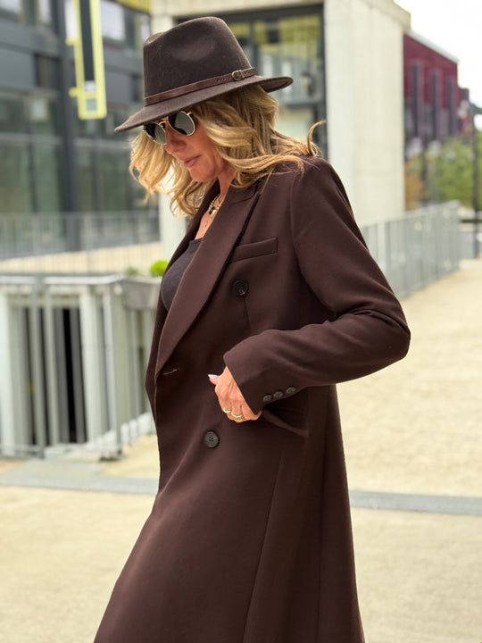 Manteau Blazer long Choco 2442