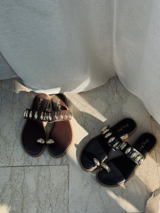 Claquette clouté Choco HXD-51